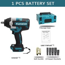 전기 임팩트 렌치 브러시리스 무선 전기 렌치 12 인치 led 조명 조명 충전식 makita 18v 배터리, 플라스틱 배터리 없음