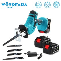 무선전기톱 충전체인톱 무선 왕복 톱 조절 속도 전기 톱 나무 금속 pvc 파이프 절단 bandsaw 전동 공구 makita 18v 배터리, 작은 배터리 하나