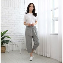 쵄두 여자 여름 린넨 통바지 밑단바지 7부 8부 밴딩바지 배기바지 와이드팬츠 항아리바지 A1C1
