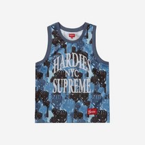 [정품] 슈프림 x 하디스 카모 베스킷볼 저지 블루 - 23SS Supreme Hardies Camo Basketball Jersey Blue