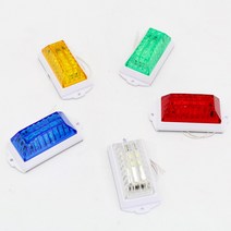 타로시 차량 경광등 12V LED스트로브 싸이키 방수 파박이, 1개, 황색