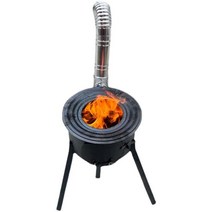 인공위성난로 주물화목난로 석탄 무쇠 주물난로, 스탠다드 35cm 그레이박스 7종세트