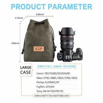 사진 배낭 dslr 카메라 가방 캐논 유니버설 드로 스트링 가방 카메라 케이스 액세서리 가방, 녹색-대형
