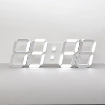 인테리어 3D LED 벽시계 대형사이즈 무소음 알람, 기본 구성, 화이트