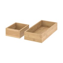 이케아 TAVELAN 타벨론 트레이 2개입 수납함 보관함 양념통 식기도구 화장품 대나무 정리함, 대나무_304.817.76