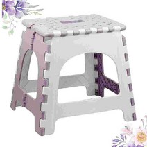 스툴 접이식 의자 휴대용 접을 수 있는 바 키가 큰 스텝 주방 녹슨 발 낚시 가정용 욕실용, [02] Purple