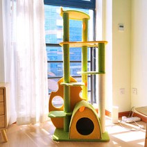고양이 원목캣타워5단 캣타워 먼치킨 이케아 DIY 임보 추천 뚱냥이 선반 기둥, 단일사이즈, 2
