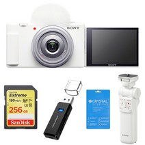 ZV-1F +GP-VPT2BT +SANEX-256G +리더기+액정필름 브리로그 디카 셀카 동영상 공식 대리점, 화이트
