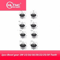베벨 기어 1M 15/16/18/20/22/25/30 톱니 내부 보어 6mm 90 도 변속기 DIY 탄소강 cnc 기계, 04 22 Teeth_02 8mm