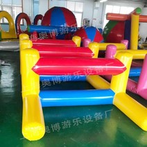 에어바운스 워터 트램폴린 에어볼 미니 바이킹 미끄럼틀 대형 물놀이 놀이터, 이중 허들 5x2m