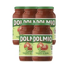 돌미오 토마토 바질 파스타 소스 500g Dolmio Traditional Recipe Tomato Basil Pasta Sauce, 5팩, 5개