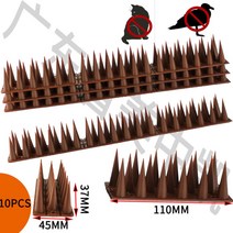 베란다 비둘기 유해 조류 철망 가시 방지 기구 버드 스파이크 3.5CM 12개입, 33CM롱브라운10입