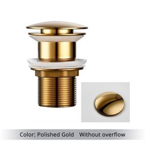 Smesiteli브러시드 골드 매트 배수관 배수 시스템 욕실 호텔 스토퍼 디스펜서 액세서리, Polished Gold-2