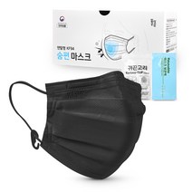 일상공감 덴탈형 KF94 숨편 마스크, 50매, 1세트, 블랙