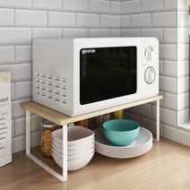 렌지대 선반 수납장 다용도 받침 오븐 밥솥 높이조절, 내부높이22cmX내부폭50.5cm