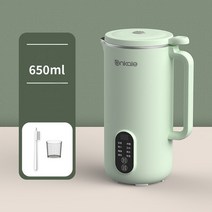 듀유제조기 이유식제조기 영양식제조기 죽만들기스마트 블렌더 전기 주스기 650ML 두유 메이커 기계 다기, 04 Green 650ML