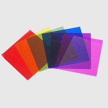 셀로판지 7색 - 빨간 노란 초록 파란 보라 분홍 투명 x4 (총 28개)