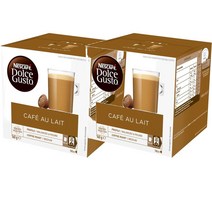 네스카페 돌체 구스토 카페 오 레 커피 파즈 16캡슐 Nescafe Dolce Gusto Cafe Au Lait Coffee Pods, 2팩
