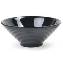 PC방 덮밥용 유광 블랙 멜라민우동기 대접 짬짜면그릇