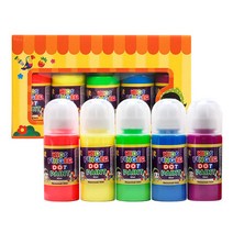 키즈맘아트 키즈 핑거 도트 페인트 형광색 스페이스 세트 (60ml x 5색), 상세페이지 참조, 상세페이지 참조