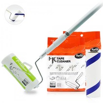 [∂LL7] 명강산업 테이프크리너C-02:3단롱핸들세트(리필포함)1개+ 청소용 6롤 먼지제거 클리너 용품 리필용_h§eEA, §본상품§e
