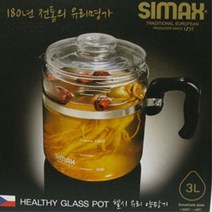 시맥스 내열 유리 약탕기 3000ml 한약 차주전자 포트, 단일옵션