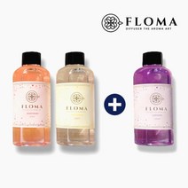 플로마 행복향 디퓨저 리필액 200ml 2+1세트구성, 러브라임, 자스민+화이트머스크