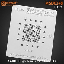 MSD6A338SXG-003J 납땜 주석 공장 그물 히팅 템플릿 MSD6148 LCD TV CPU BGA 스텐실 칩셋, 02 TU 26
