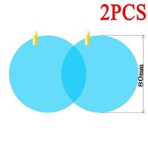 전기자전거 악세사리2Pcs 자동차 사이드 미러 보호 필름 안티 지우기 창 비 방수 유리, 02 80mmx80mm-2pcs, 한개옵션1
