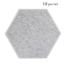 흡음판 방음 보드 음악실 흡음재 홈 침실 음향 패널 단열 사운드 흡수 장식 개, Large hexagon, 4-silver gray, 8mm Medium Density