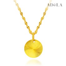 [아델라주얼리] 24K 순금 여성 데일리 목걸이 심플 원형