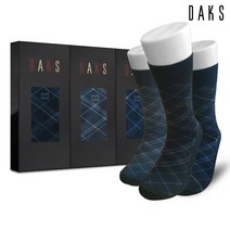 [AK PLAZA] 닥스 양말 신사 남성 3족 선물 세트 남자 장목 가는체크 긴목 22803