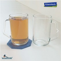 글라스락 내열 강화유리 이지그립 머그컵 480ml, 투명, 8개