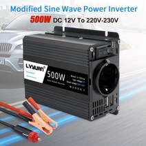 컨트롤러 220 500w 태양광 700w 주택용 가정용 태양광인버터3kw 인버터 12v 220V 500W EU 자동차 태양 광 크리스마스 Webasto 12 볼트 Inversor1, 500W EU 블랙