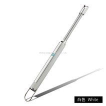 WAITWARM플라즈마 휴대용 전기 토치 라이터 캠핑 바비큐 등산 향초 USB 충전식, 360도 회전 점화 헤더(흰색)