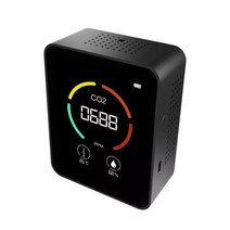 공기 질 측정기새로운 5in1 CO2 미터 디지털 온도 습도 테스터 이산화탄소 TVOC HCHO 감지기 대기 질 모니, 한개옵션1, 02 Black
