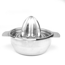 휴대용 레몬 오렌지 수동 과일 Juicer 304 스테인레스 스틸 오렌지 프레스 압착기 필터 그릇 가정용 주방 가제트, as show, 체코
