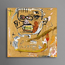 Basquiat 장 미쉘 바스키아 작품 Il Duce / 카페 집 거실에 걸면 좋은 캔버스 그림액자