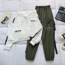 명품스타일 여성정장 의류 카고 바지 느슨한 스포츠 카디건 레깅스 피스 체인 편지 인쇄