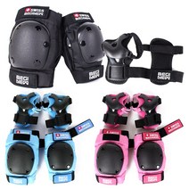 스위스비기뉴 고급형 인라인보호대 3종세트 아동용, 고급S(13세미만)블랙
