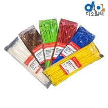 GIANTLOK 케이블타이 놀이타이 인라인타이 안전타이 400mm x 8.1mm (황색) 자이안트록/GIANTLOK, 1봉