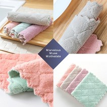 고급 극세사 행주 벨벳 양면 걸레 세트 행주 판촉물 업소 수건 다용도 주방 대형 양면 타월 극세사, 1, 1