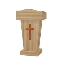 교회성구사 강연대 십자가 사회 연설 강대상 단상, 마호가니 색상