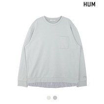 흄 남 밑단 셔츠배색 맨투맨 FHOSCTM174M