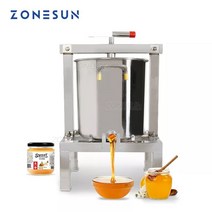 식품교반충진기 ZONESUN-스테인레스 스틸 꿀 왁스 프레스 기계 수동 밀랍 압착기 양봉가 도구 파라핀 롤, 한개옵션0