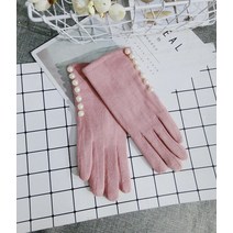 메리노울장갑 핑거홀 스마트폰 울장갑 브랜드 Glovs 겨울 여성 장갑 진주 따뜻한 양모 운전