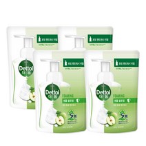 데톨 포밍 핸드워시 애플블로썸 리필 200ml, 4개