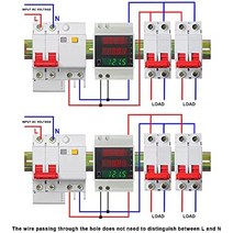 KETOTEK 전기 미터 DIN 레일 전압계 전류계 AC 80-300V 100A 전력계 전류계 디지털 AC 미터 KWh 카운터 중간 미터 전기 에너지 미터 DIN CE 인증-27251, 교류 40-300V