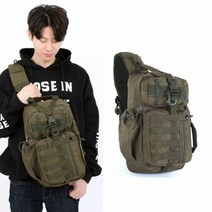 에이치플러스몰 남자 여행 보조 크로스백 카키 스포츠 군용품 바디백