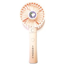 스누피 휴대용 충전식 미니 USB 선풍기, SMODO-157, 핑크